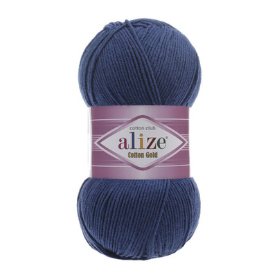 Пряжа Alize (Ализе) Cotton Gold / уп.5 мот. по 100 г, 330м, 279 джинс A
