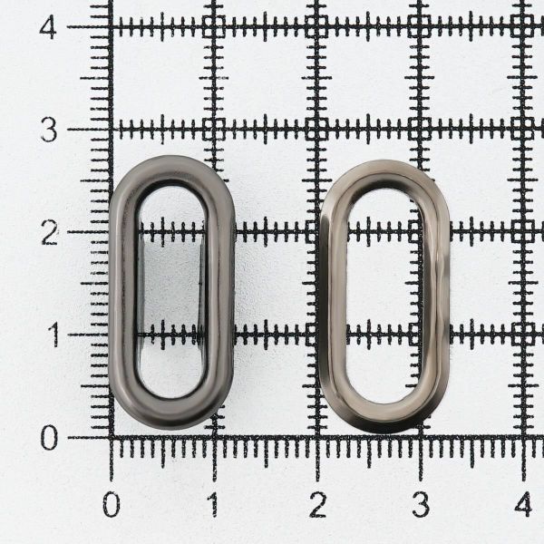 Люверсы металл овальные 24х8 (внутр.), 28х12 (внешн.), металл (≈1000 шт) New Star, чер.никель