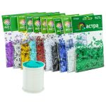 Пайетки в наборе цветные 3 мм, 10 цветов по 10гр, Астра + мононить в подарок