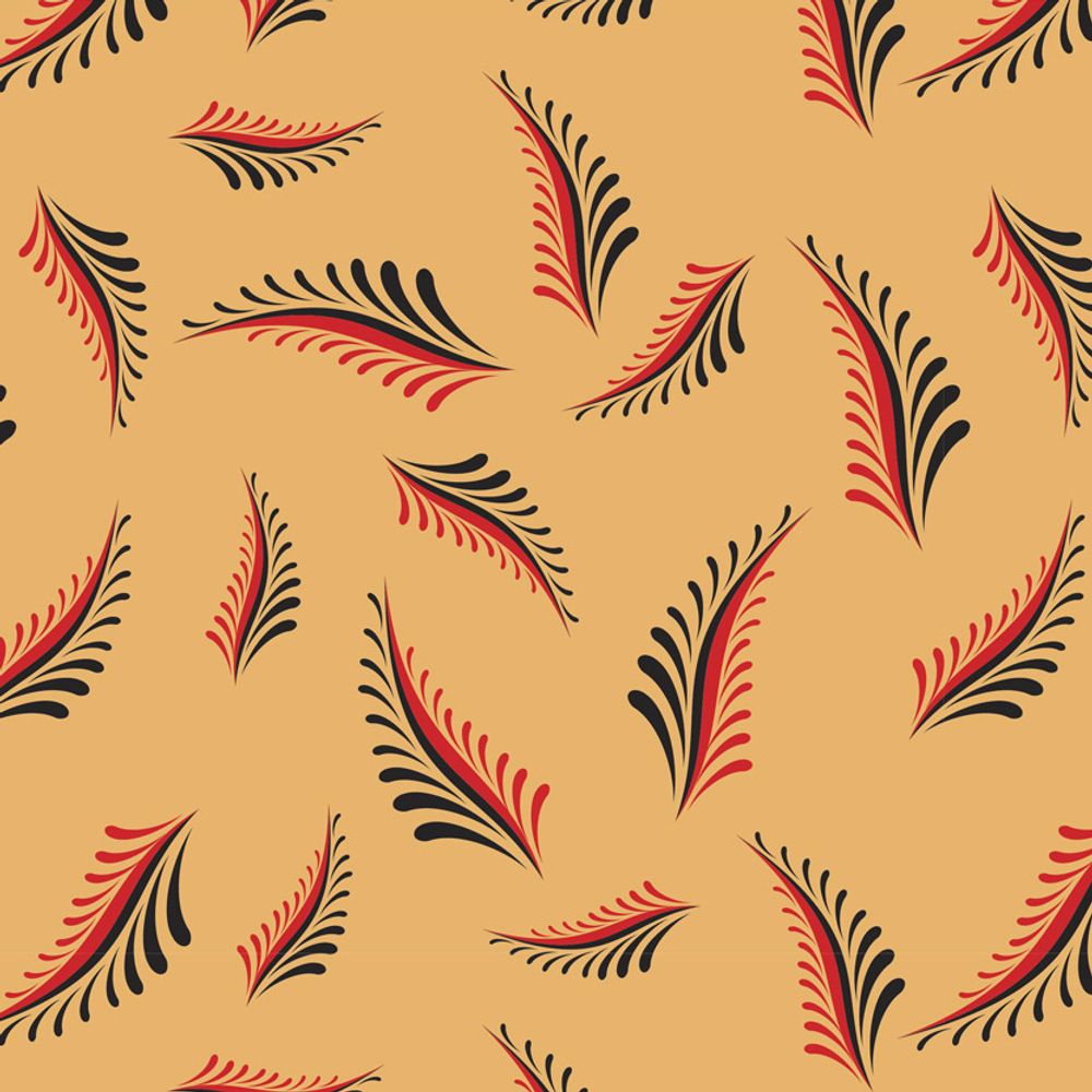 Ткань для пэчворка Peppy Мезенские узоры, отрез 50х50 см, 135 г/м², МУ-09 бежевый, Peppy