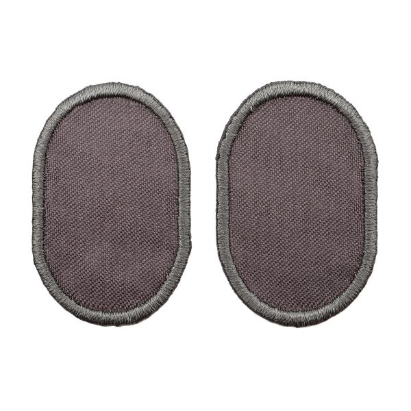 Термоаппликация Овал 5,5х8,5см, уп. 2 шт, цв.серый