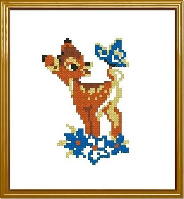 Набор для вышивания нитками Риолис, Бэмби 13х16 см