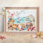 Набор для вышивания нитками Чудесная игла, Морской бриз 40х31 см