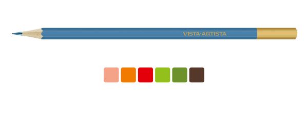 Карандаш акварельный набор заточенный 8х6 цв, 01 Подсолнух, Vista-Artista Extra Fine VWPB-06 Ботаника