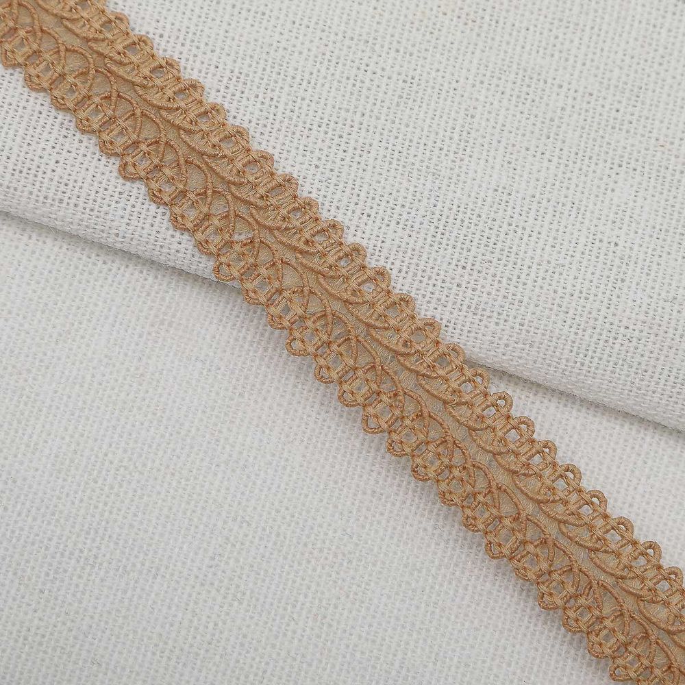 Тесьма отделочная вязаная 15 мм, 10 м, (бежевый), 142084-4