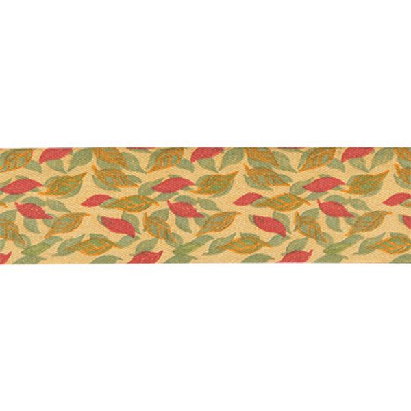 Лента хлопок с рисунком 25.0 мм / 5 шт по 3 метра, L118_055/052/086/123 Осенние листья, CLP-254 Gamma
