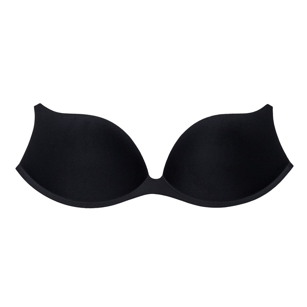 Моночашки корсетные с уступом под бретель с эфф. push-up, р.80 Antynea (черный), AC-44