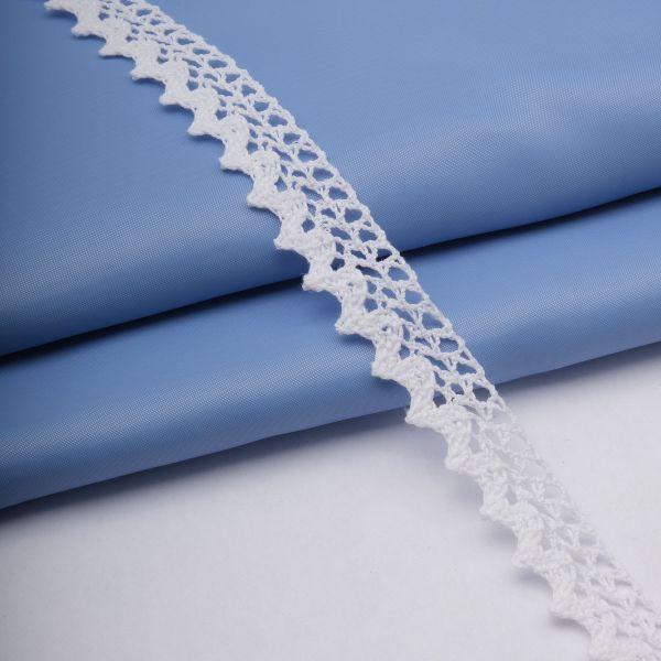 Кружево вязаное (тесьма) 16 мм / 25м, цв.белый