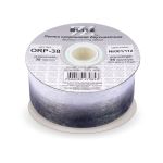 Лента капроновая (органза) двухцветная 38.0 мм / 22.5 метров, 001/112 белый/черный, Blitz ORP-38