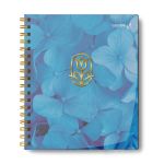 Тетрадь общая с пластик. обложкой с тисн. золотой фольгой, цвет. запечат. титульн.лист, 400 мкм, A5 96 л. на гребне 65 г/м², белизна 100% 4 шт клетка, 01536 Голубая симфония, Светоч ТЕТ96-003