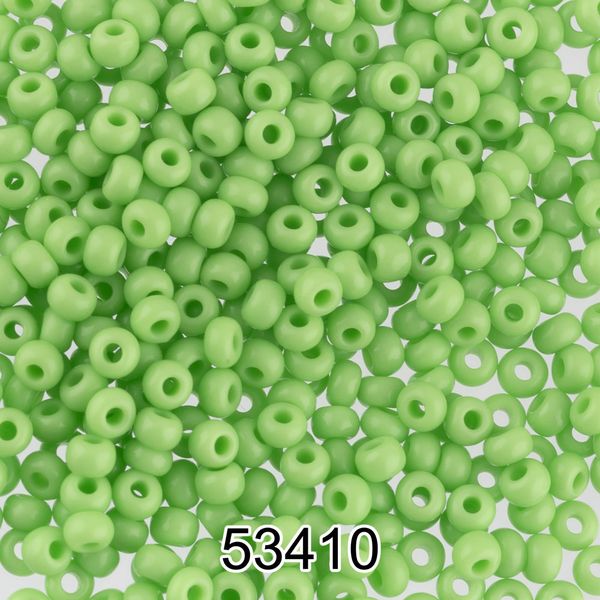 Бисер Preciosa 10/0 (2.3 мм), 500 г, 53410 (Ф117) св.салатовый