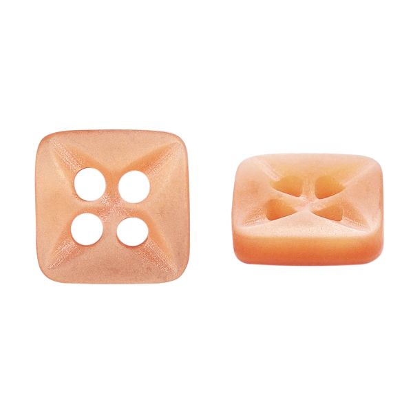 Пуговицы 4 прокола 18L (11мм), квадрат, пластик (col.05 персиковый), CB_M-26, 144 шт