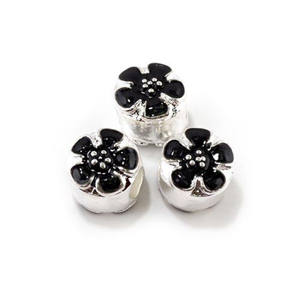 Бусины металл с эмалью 10х12 мм, №7 in ⌀5 мм, 10 шт, Tesoro