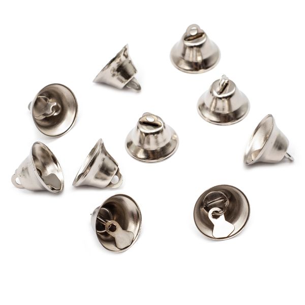 Колокольчики 22 мм, металл, упак., 10 шт, Астра, серебро