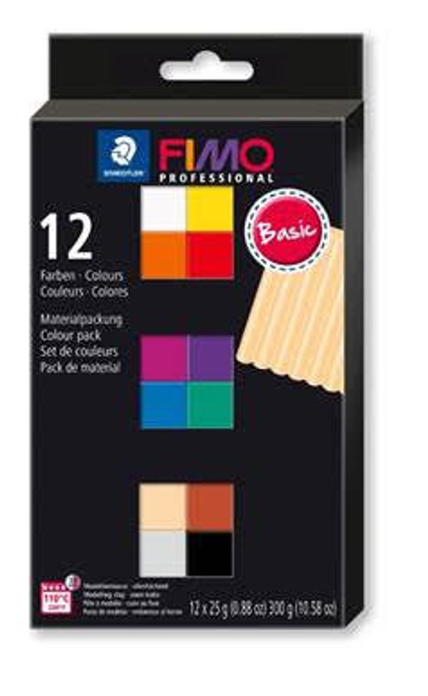 Базовый набор Fimo Professional из 12 блоков по 25 гр.