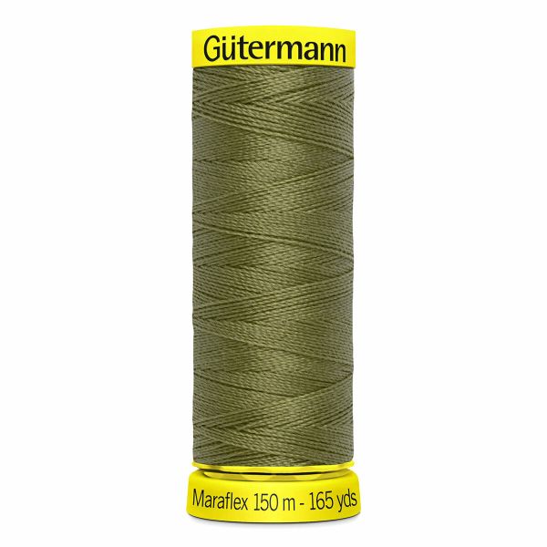 Нитки для трикотажа Gutermann Maraflex, 150м, 432 оливково-зеленый, 5 катушек