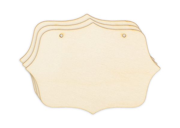 Заготовка из фанеры Набор табличек, 12х8.5 см, 3 шт, Резные, 12.5х8.5 см, ВД-725 Mr.Carving