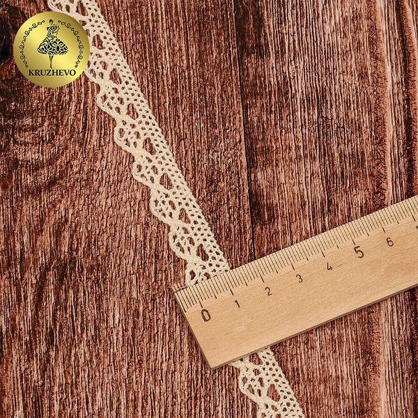 Кружево вязаное (тесьма) 15 мм / 182.8м, 5635 цв.102 молочный, Kruzhevo