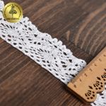 Кружево вязаное (тесьма) 45 мм / 10 метров, 5235 цв.02 белый, 10 м, Kruzhevo