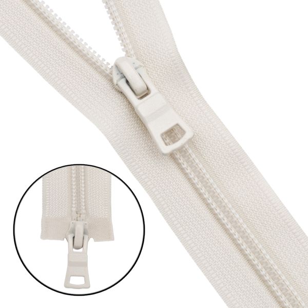 Молния спираль (витая) Т7 (7 мм) 2 зам., разъем., 120 см, 571 молочный, 10 шт