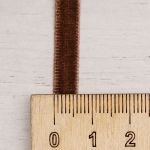 Лента бархатная (тесьма) 06.0 мм / 32.9±2 метров, 0081-0701, 208 коричневый