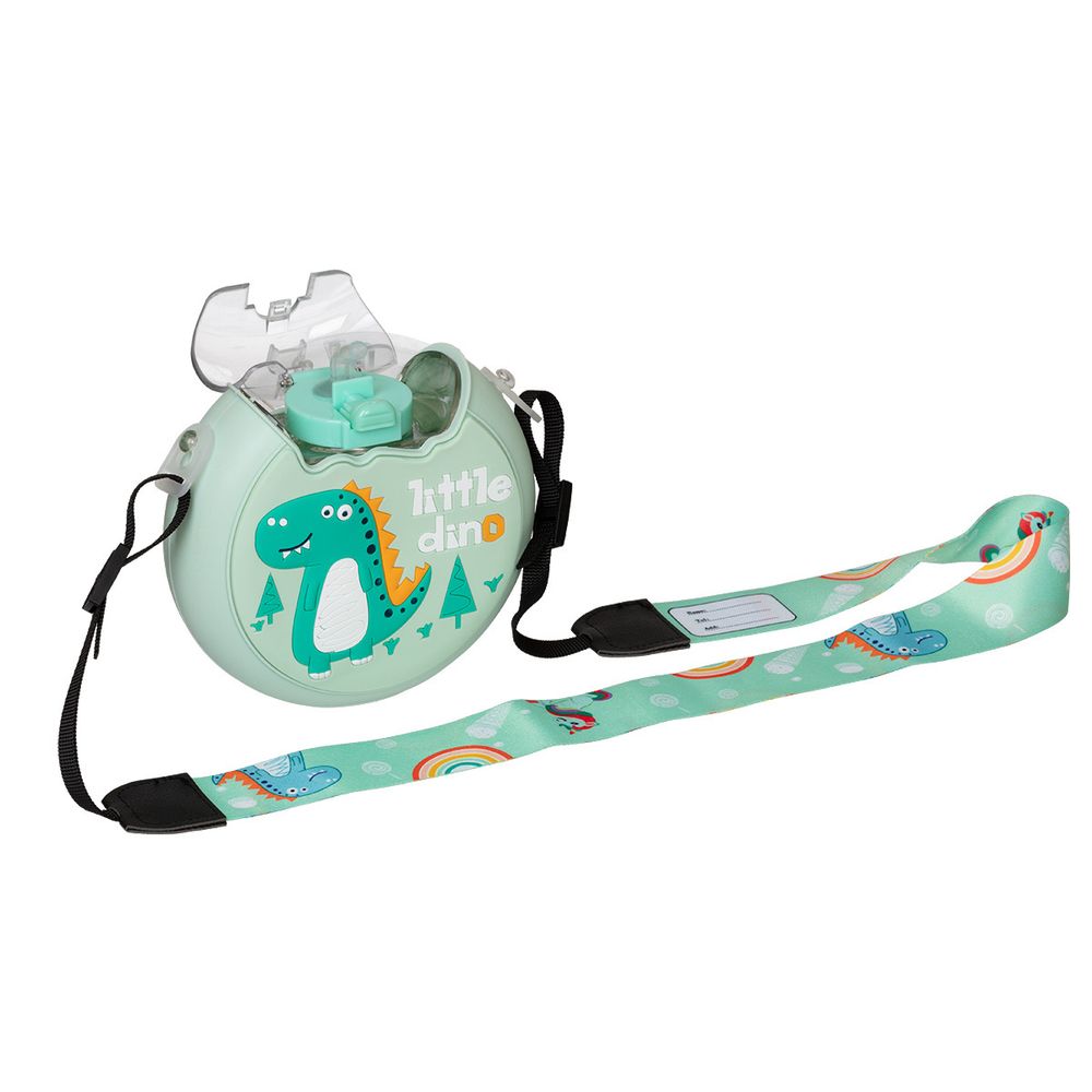 Бутылка пластиковая 380 мл, ⌀14 см, №04 зеленый/динозавр, Lol&Pop LLP-011