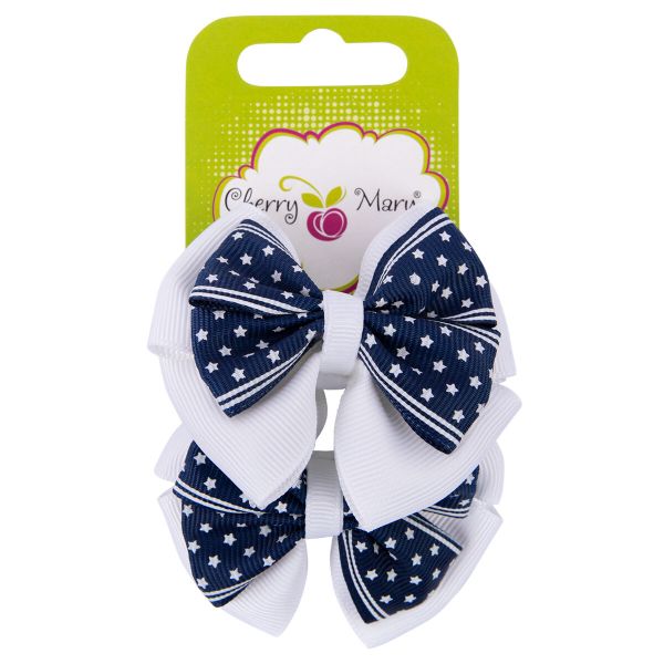 Набор резинок для волос, 10 шт, №01 белый/синий, Cherry Mary DR07003