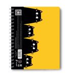 Тетрадь-перевертыш ученическая общая, A5 96 л. на гребне 65 г/м², белизна 100 %, 4 шт, клетка, 01215 Чёрный кот, Светоч Т119