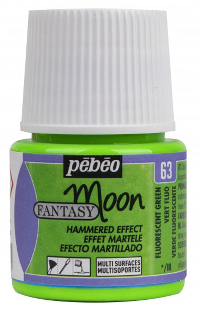 Краска с фактурным эффектом Fantasy Moon 45 мл, 167063 флуоресцентный зеленый, Pebeo