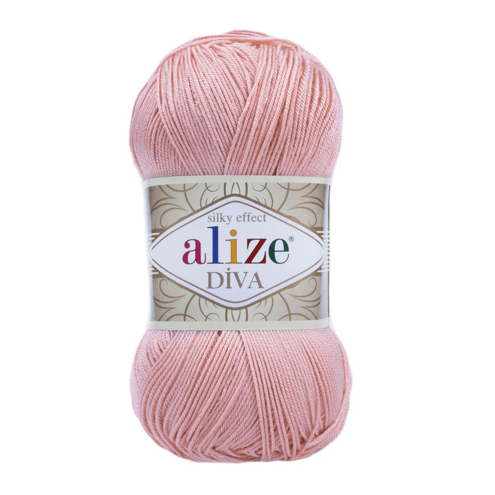 Пряжа Alize (Ализе) Diva / уп.5 мот. по 100 г, 350м, 363 нежная роза A