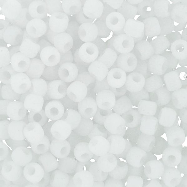 Бисер Toho 11/0 круглый (2.2 мм), 25 г (5х5 г), 0041F белый матовый