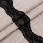 Кружево эластичное (стрейч) 40 мм, черный, 13.71 м