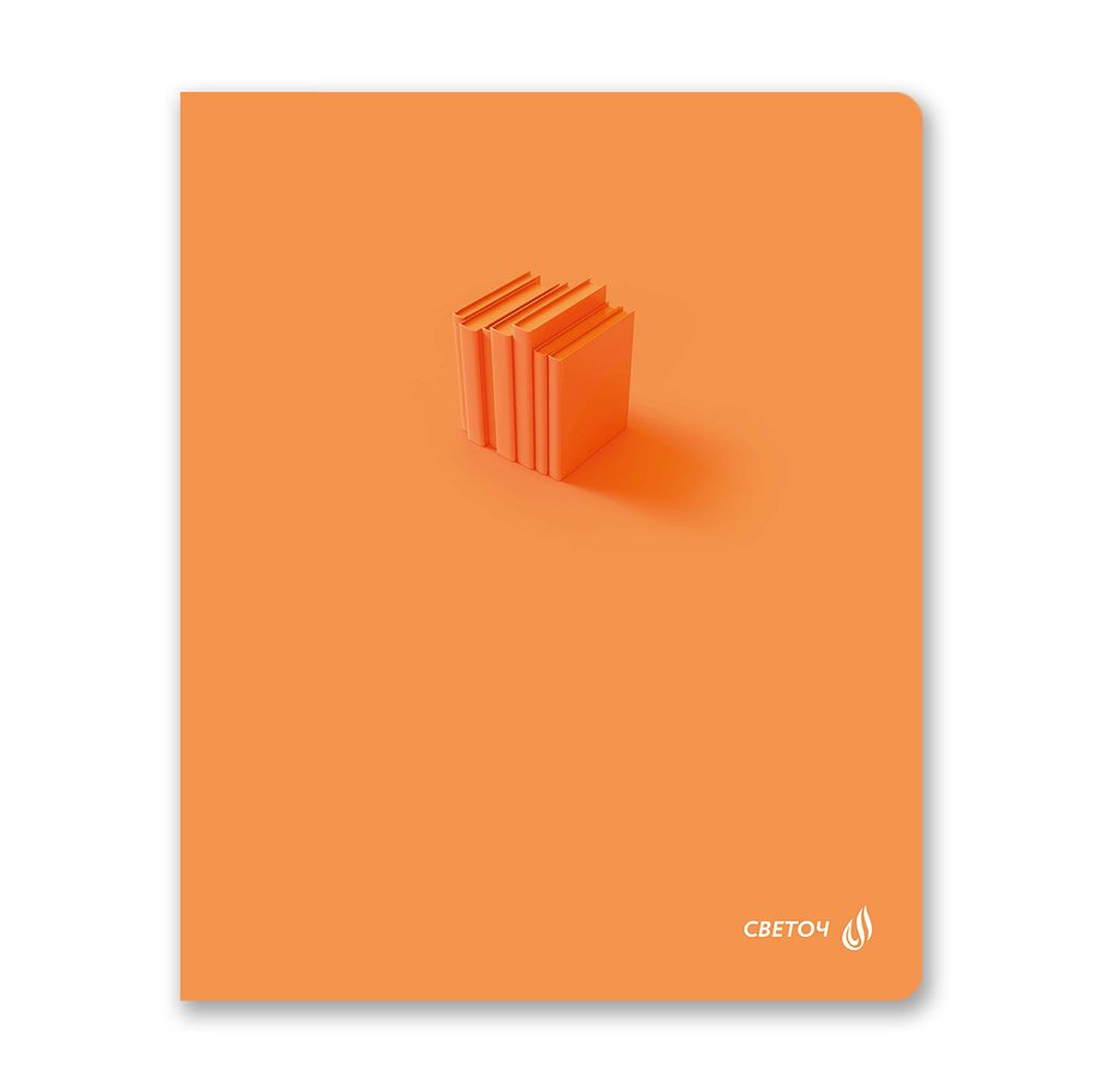 Тетрадь ученическая общая, матовая ламинация, A5+ 96 л. на скобе 65 г/м², белизна 100 %, 5 шт, клетка, 01005 Абрикосовый краш, Светоч 96Т16
