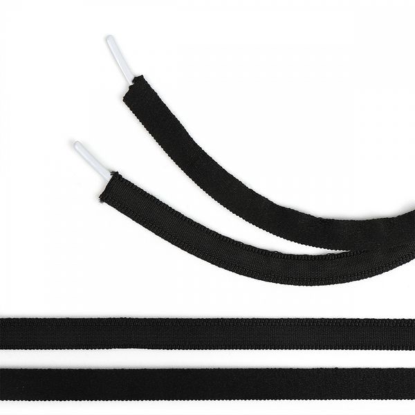 Лента тоннельная (чехол для косточек) 10.0 мм / 50 метров, ТBY-63106 цв. черный