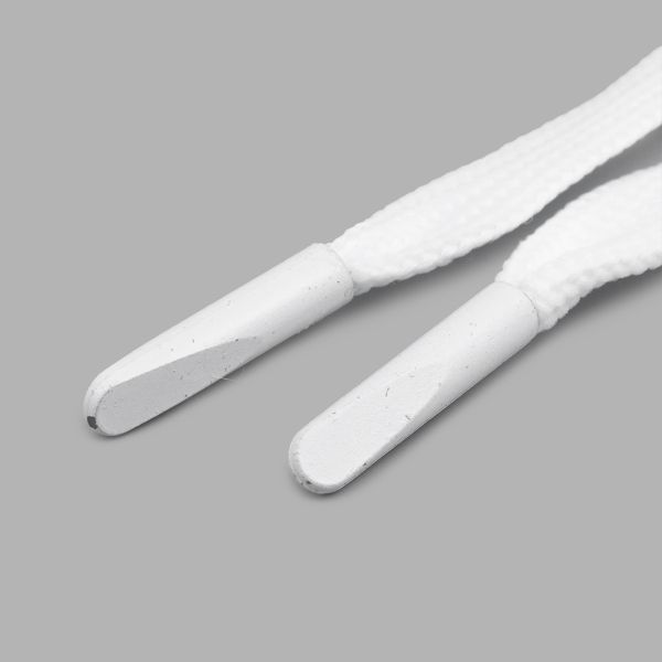 Шнурки плоские с металлическим наконечником 10.0 мм / 100 см, 1 пара (2 шт), белый, 6220-0134