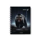 Записная книжка с твердым переплетом, матовая ламинация, на гребне A6 80 л. 4 шт клетка, Сила и смелость 01581, ЗК223 Светоч