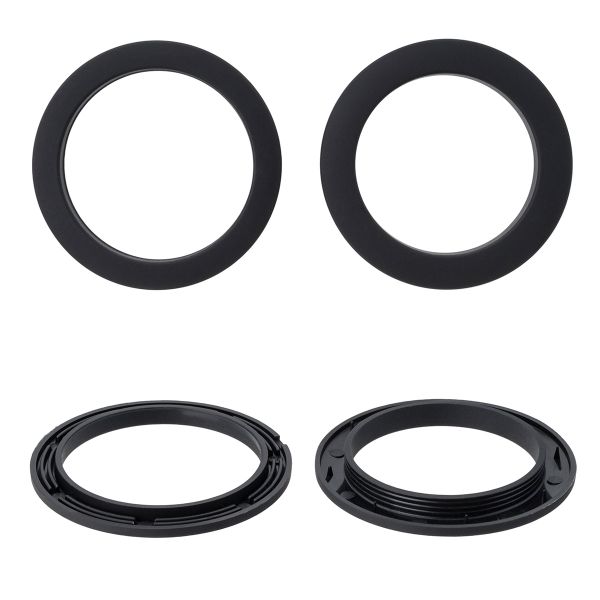 Люверс шторный ⌀50 мм, с многоур. замком пластик, 46 черный софт тач, 10 шт