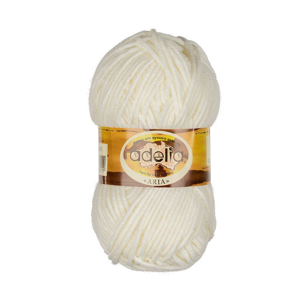 Пряжа Adelia Aria / уп.5 мот. по 100г, 100м, 03 молочный