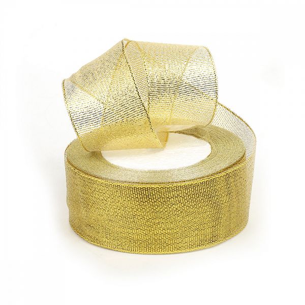 Лента металлизированная 40.0 мм / 22.85±1 метра, цв. золото, Magic4Hobby, упак. 2 шт