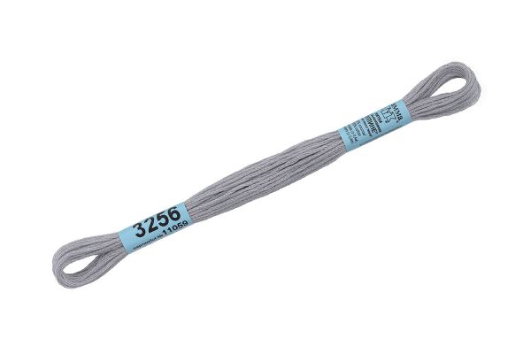 Мулине Gamma 100% хлопок, цв.3256 серый, 24 мотка по 8 метров