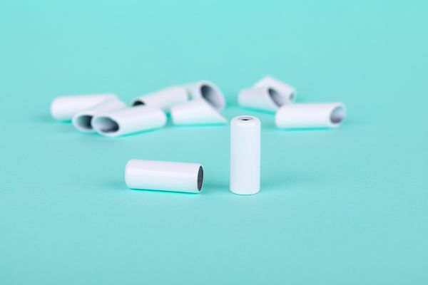 Наконечник для шнура металл 20х8 мм, 20 шт, №02 белый, Gamma GB 1655