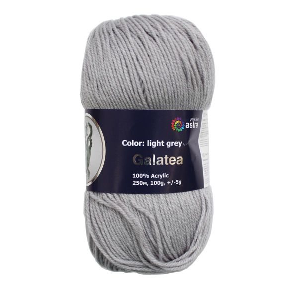 Пряжа Astra Premium (Астра Премиум) Галатея / уп.3 мот. по 100 г, 250 м, 16 светло-серый