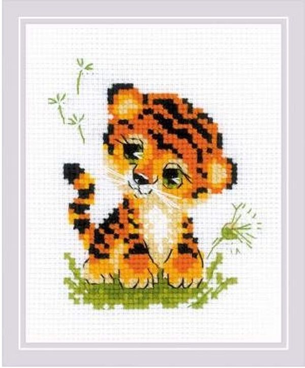 Набор для вышивания нитками Риолис, Крошка Тигр 13х16 см