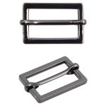 Рамка регулировочная металл литая 25 мм (31х21 мм, ⌀3 мм), чер.никель, 4 шт