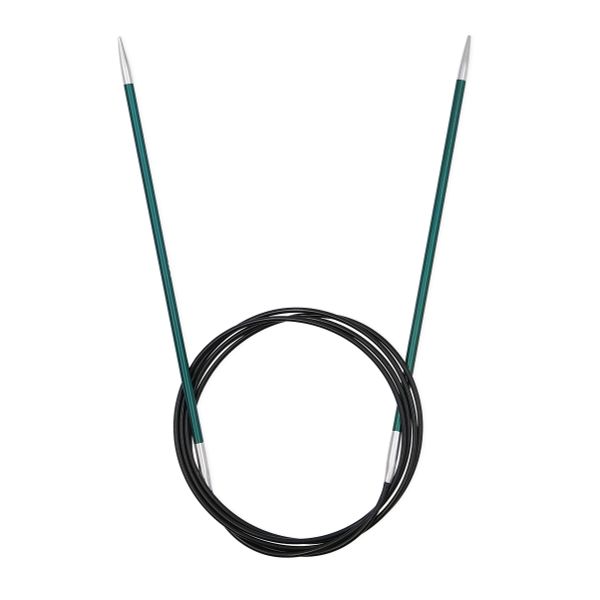 Спицы круговые Knit Pro Zing 3.0 мм / 120 см, алюминий, нефритовый, KnitPro, 47185