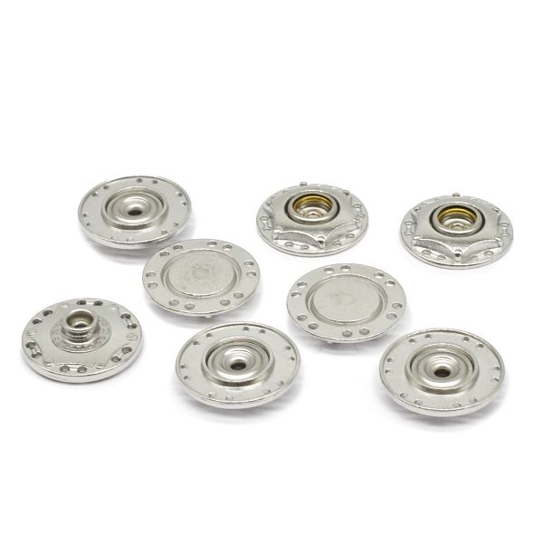 Кнопка пришивная металл ⌀24.0 мм, никель, 4 шт, BIG