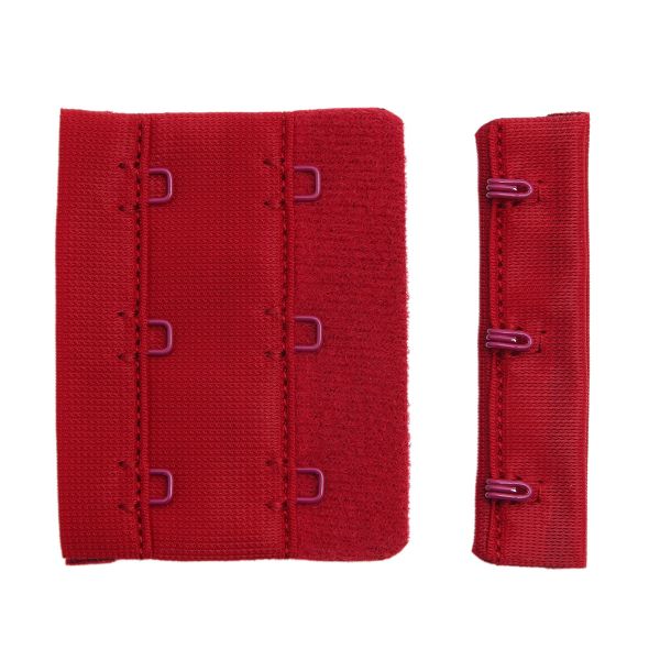 Застежки для бюстгальтера текстильные 3х2, 57 мм, 101 т.красный, 2494, 25 шт, Arta