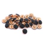 Пуговицы на ножке 18L (11мм), металл (Black/G (черный/золото)), MEs-2013, 36 шт