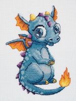 Набор для вышивания нитками Klart, Дракончик, 18х14 см