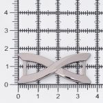 Пряжка ременная металл 8 мм, Pewter олово (чер.никель), 4 шт, MB198